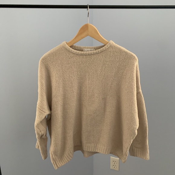 OAK + FORT Sweaters - OAK + FORT - FUZZY KNIT SWEATER
